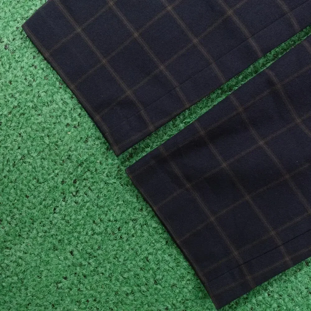 Banana Republic Dress Pants Mens 32x30 (33x26.5) Blue Plaid Slim Tapered Stretch